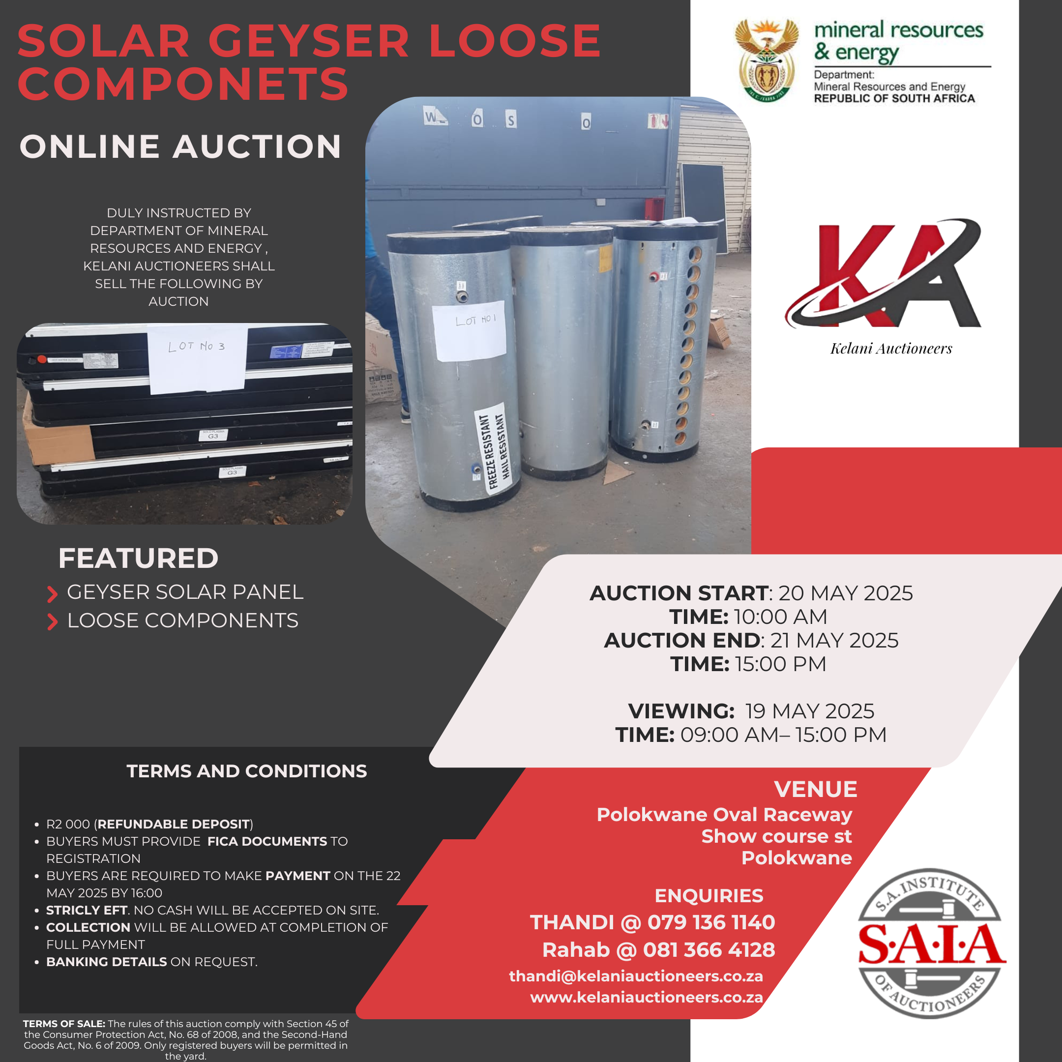 May solar public auction